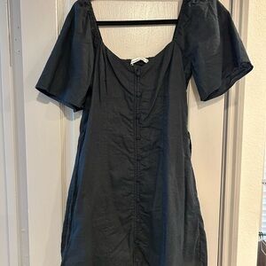 Abercrombie & Fitch Black Linen Dress